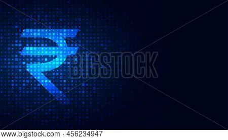 Digital Rupee Concept Technology Background Vector Design Illustration