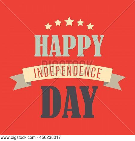 4th Of July. Usa Independence Day. 4th Of July Typography Illustration. Vintage Design