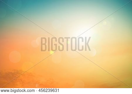 Relaxing Outdoors Vacation Landscape Concept: Abstract Blurred Sunlight Beach Colorful Blurred Bokeh