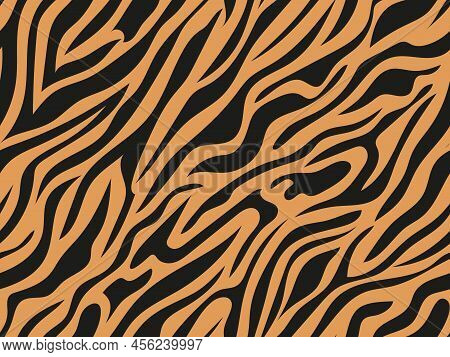 Vector Seamless Black And White Pattern Of Leopard And Zebra Skins On An Isolated White Background. 