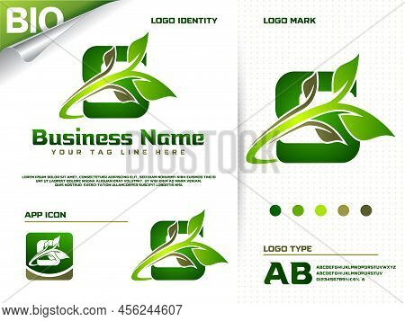 Initial Letter S With Green Leaf Logo Design Vector