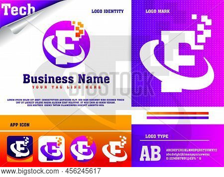 Tech Letter F Logo Design Vector Template