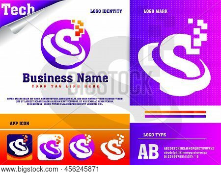 Tech Letter S Logo Design Vector Template