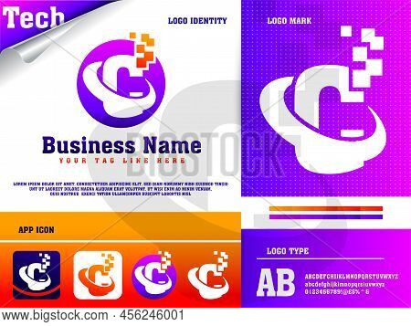 Tech Letter C Logo Design Vector Template