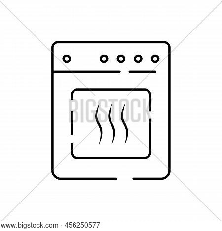 Gas Range Cooker Continuous Line Icon. One Line Art Of Home Appliance, Kitchen, Electrical, Oven, Co