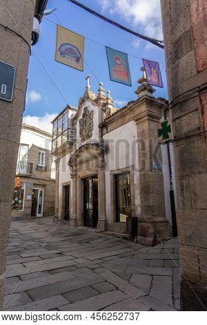 Allariz, Spain - October 22, 2021: Streets Of The Old Town In The Medieval Village Of Allariz, Orens