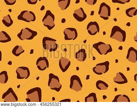 Vector Seamless Black And White Giraffe Skin Pattern On Isolated White Background. Stock Texture Of 