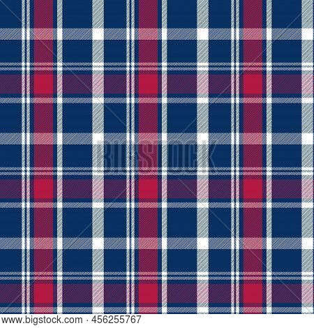 Plaid Seamless. Pastel Gingham Pattern. Background For Memory Day, Independens Usa. Wallpaper, Blank