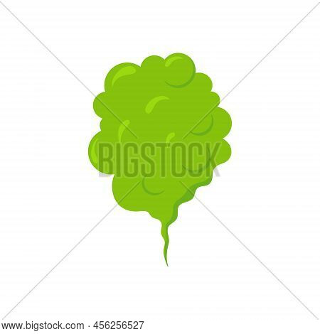 Bad Smeeling Cloud. Green Fart Toxic Smoke. Cartoon Stinky Old Nasty Odor Fumes Poison Gas. Dirt Aro