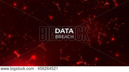 Abstract Technology Binary Code Dark Red Background