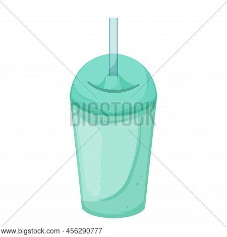 Water Sippy Cup Cartoon. Water Sippy Cup Sign. Isolated Symbol Vector Illustration