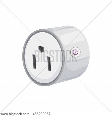 Power Smar Plug Cartoon. Power Smar Plug Sign. Isolated Symbol Vector Illustration