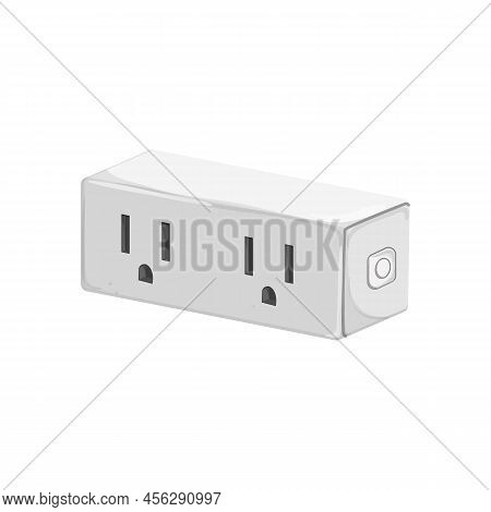Technology Smar Plug Cartoon. Technology Smar Plug Sign. Isolated Symbol Vector Illustration