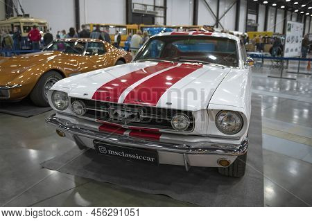 St. Petersburg, Russia - April 23, 2022: American Classic Muscle Car 