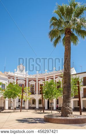 Manzanares,spain - May 26,2022 - View At The Building Of Town Hall In Manzanares. Ciudad Real Is A M