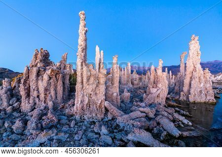 Mono Lake Is A Salty Alkaline Lake In Mono County, California, United States Of America. It Has An A