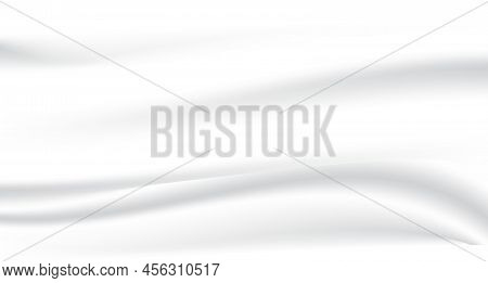 Abstract White Cloth Vector There Are Creases On The Surface. Used For Background Images