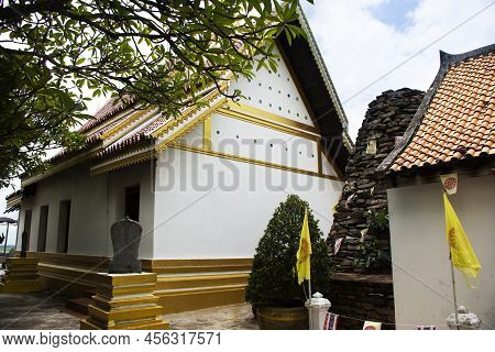 Ancient Ordination Hall Or Antique Ubosot Church For Thai People Travelers Travel Visit And Respect