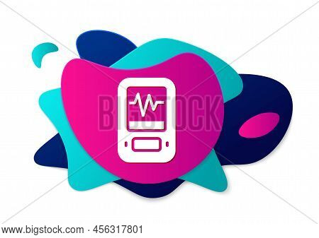 Color Seismograph Icon Isolated On White Background. Earthquake Analog Seismograph. Abstract Banner 