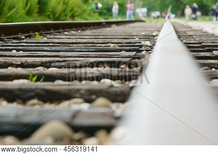 Railroad In The Former Concentration Camp In Westerbork, Netherlands