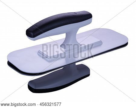 Plastic trowel for decor plaster work isolated on white