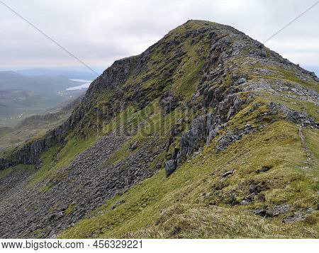 A View Of The Rugged And Remote Mountains Of Gleouraich And Spidean Mialach Above Loch Quoich In The