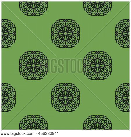 Modern Emerald Motif Pattern Vector Print Background
