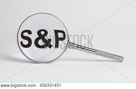 S And P Indexes Analysis Through Magnifying Lens. High Quality Photo