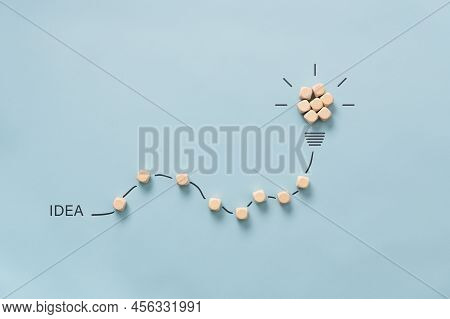Conceptual Image Of The Realisation Of An Idea And Path Towards It.