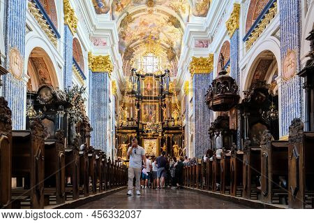 Swieta Lipka, Poland - June 12, 2022: Most Holy Virgin Mary, Queen Of Poland, Holy Linden Sanctuary 