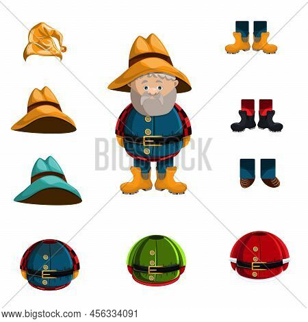 A Vector Image Of A Middle-aged Man With A Beard And A Wide-brimmed Hat, With A Reference To The Own
