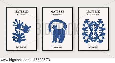 Abstract Matisse Art Set, Aesthetic Modern Art, Minimalist Art, Illustration, Vector, Poster, Postca