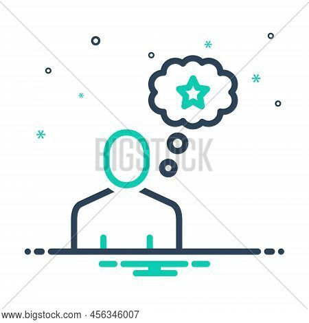 Mix Icon For Imagine Envision Speculate Visualize Envisage Brainstorm Fantasy Think Dream-up