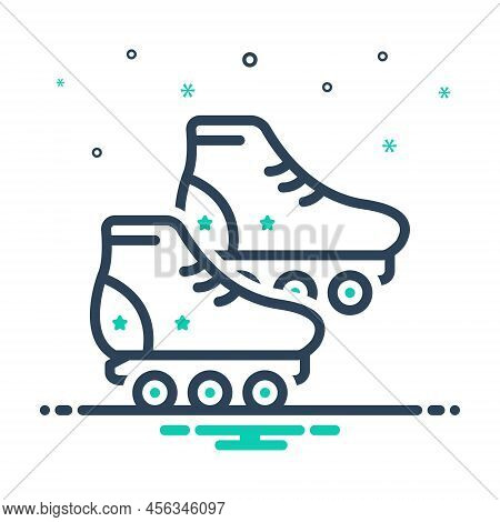 Mix Icon For Skating Boot Roller Rollerskate  Rollerderby Rollerskating Shoe Activity