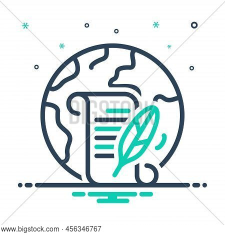 Mix Icon For Hist Scroll Poetry Feather History Education Paper Quill World