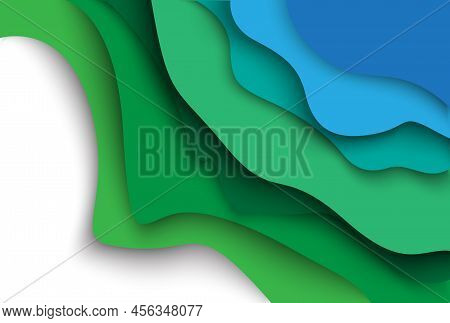 Abstract Template Wave Pattern Vector Background With Geometric Patterns Futuristic Colorful Design 