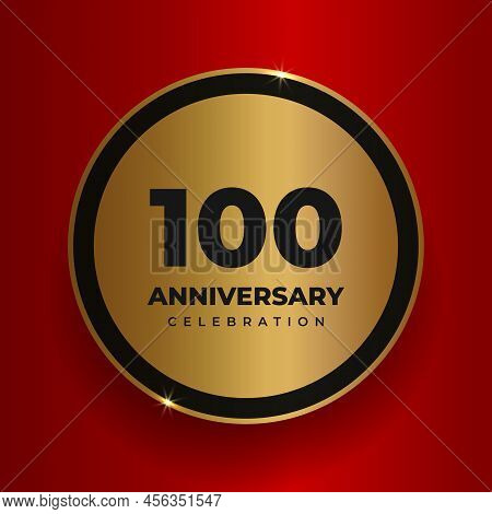100 Years Anniversary Celebration Background. Celebrating 100th Anniversary Event Party Poster Templ