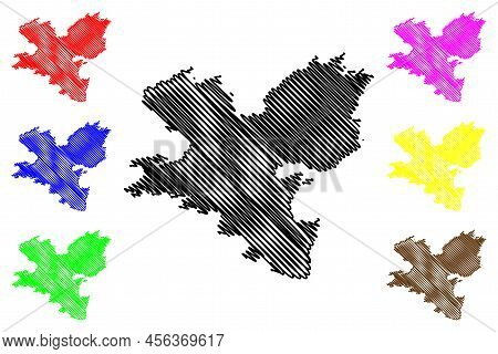Gossa Island (kingdom Of Norway) Map Vector Illustration, Scribble Sketch Gossen Map