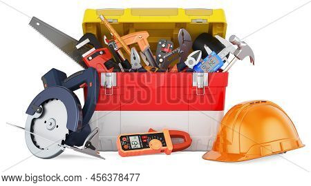 Indonesian, Monacan Flag Painted On The Toolbox. Service, Repair And Construction In Indonesia, Mona