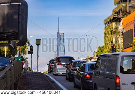 Kuala Lumpur, Malaysia - June 8, 2022: The New Second Tallest Building In The World, Merdeka 118. Th
