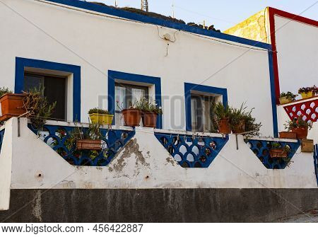 View Of Colorful Houses Of Linosa, One Of The Pelagie Islands In The Sicily Channel Of The Mediterra