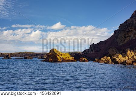 Rock On The Sea Of Linosa One Of The Pelagie Islands In The Sicily Channel Of The Mediterranean Sea