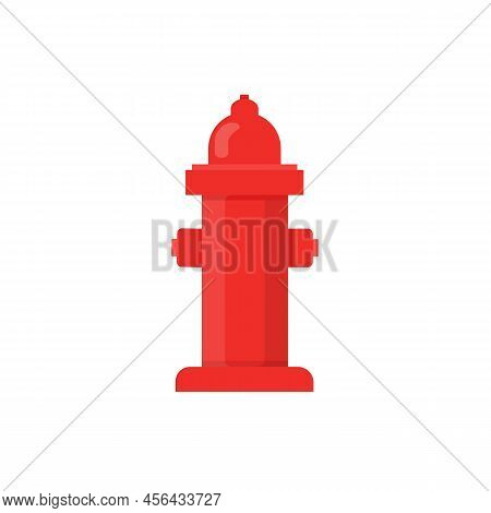 Red Hydrant Firefighter Isolated On White Background. Fire Hydrant Icon. Vector Stock