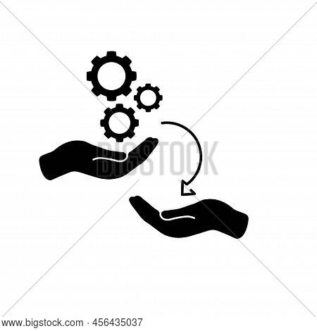 Transferring Skill Icon Vector Isolate. Transferring Skill Glyph Icon Vector Illustration. Vector Ic