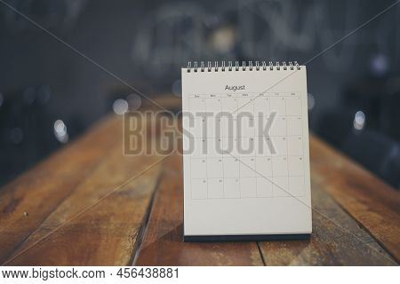 2022 Calendar Desk Place On The Table. Desktop Calender For Planner To Plan Agenda, Timetable, Appoi