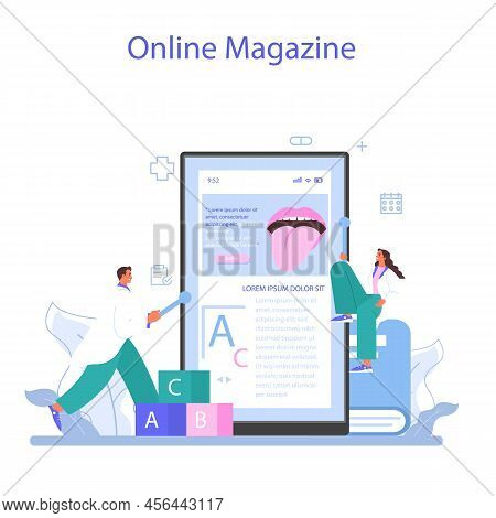 Speech Therapist Online Service Or Platform. Doctor Diagnozing