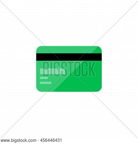 Credit Bank Card Colored Vector Illustration. Trendy Flat Icon Isolated Pay Symbol, Sign Can Be Used