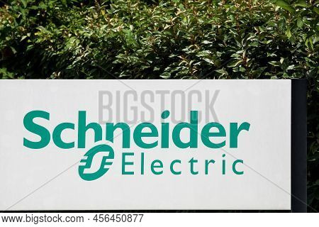 Grenoble, France - June 16, 2019: Schneider Electric Logo On A Panel. Schneider Electric Is A Europe
