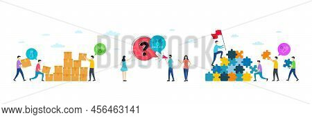 Cleaning Spray, Hand Sanitizer And Clean Hands Minimal Line Icons. People Characters With Puzzle, De