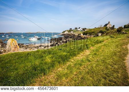 Chausey Island Coast And Cliffs Landscape In Brittany, France